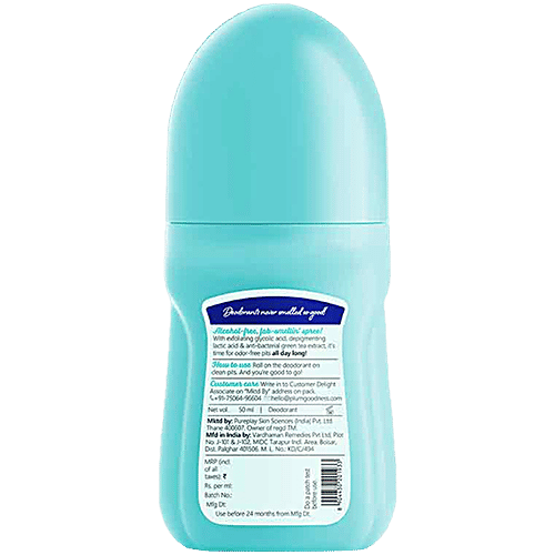 Plum BodyLovin' Hawaiian Rumba Deodorant Roll-On - Lactic Acid & Green Tea Extract, 50 ml  Fresh Beachy Fragrance, 48 Hour Odour Control, 100% Vegan