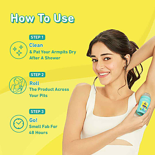 Plum BodyLovin' Hawaiian Rumba Deodorant Roll-On - Lactic Acid & Green Tea Extract, 50 ml  Fresh Beachy Fragrance, 48 Hour Odour Control, 100% Vegan