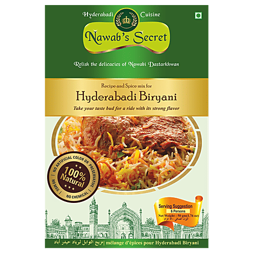 Nawab's Secret Hyderabadi Biryani - Spice Mix, 50 g  