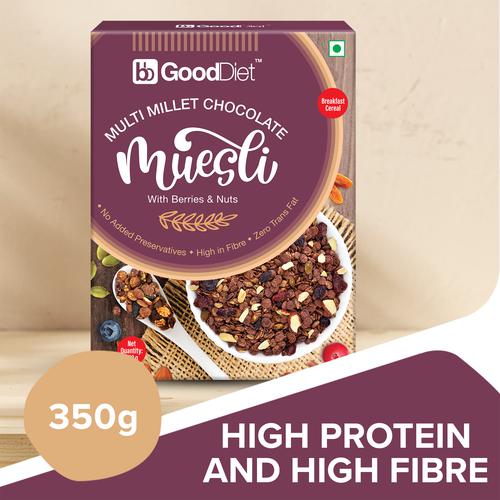 Buy GoodDiet Multi Millet Chocolate Muesli Online at Best Price of Rs 259 -  bigbasket