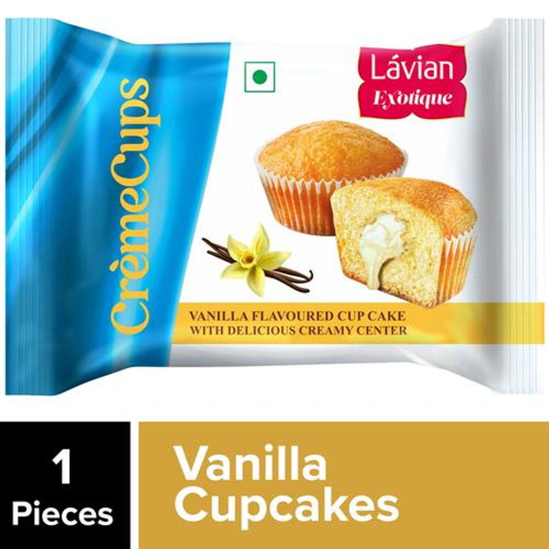 Lavian Exotique Crème Cups - Vanilla Flavoured Cupcake, With Delicious Creamy Center, 20 g 
