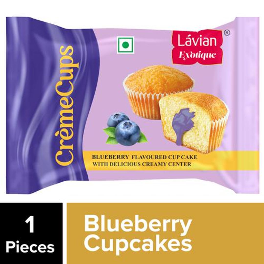 Lavian Exotique Crème Cups - Blueberry Flavoured Cupcake, With Delicious Creamy Center, 20 g 