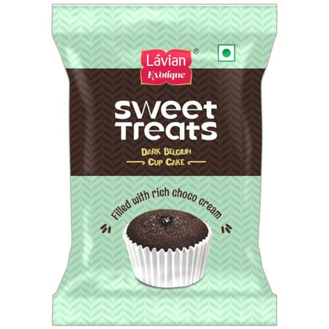 Lavian Exotique Sweet Treats - Dark Belgium Cupcake, Filled With Rich Choco Cream, 20 g 