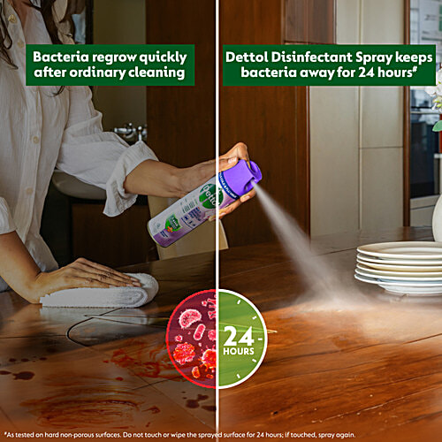 Dettol Multi-Surface Disinfectant Spray -  Orchard Bloom, 24 Hours Antibacterial Protection, 225 ml  Kills 99.9% Bacteria & Viruses, Kills 99.9% Odour Causing Bacteria, Kills H1N1 Virus