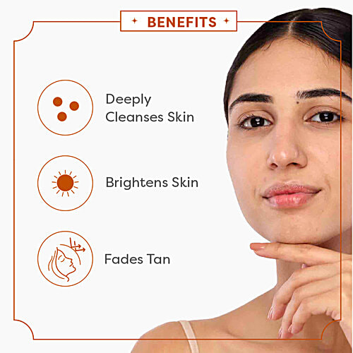 Ayuga 1% Chandanam Face Wash, With Sandalwood & Turmeric, Skin Brightening Facial Cleanser, 100 ml  