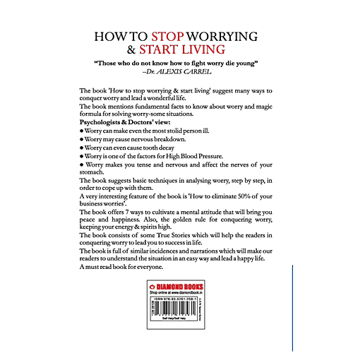 Diamond Books How to Stop Worrying & Start Living By Dale Carnegie - English, 280 Pages, 1 pc