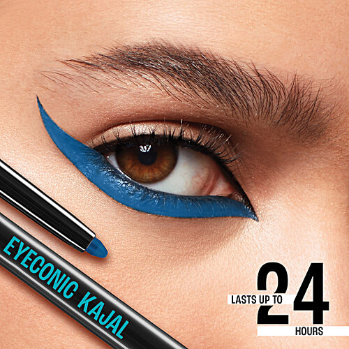 Lakme Eyeconic Kajal - Water-Proof & Smudge-Proof, 1.35 g Midnight Blue Lasts Upto 24 Hours