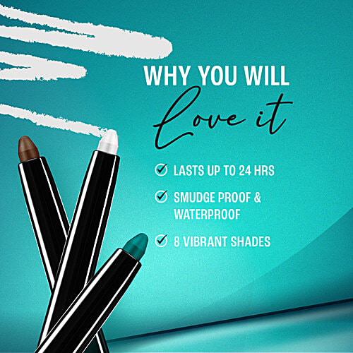 Lakme Eyeconic Kajal - Water-Proof & Smudge-Proof, 1.35 g Midnight Blue Lasts Upto 24 Hours