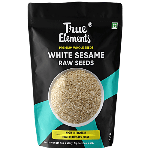 True Elements Raw White Sesame/Safed Til Seeds, 150 g  High in Protein, High in Dietary Fibre