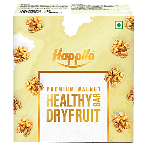Happilo Premium Walnuts Healthy Dryfruit Bar, 35 g (Pack of 6) Premium Nuts & Dry Fruits
 Protein Rich