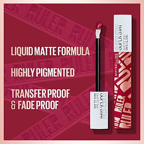 Maybelline New York Super Stay Matte Ink Liquid Lipstick, 5 ml Iconic Ruler 