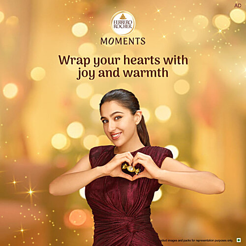 Ferrero Rocher Moments, 92.8 g  Crunchy Delight With Cocoa & Hazelnut Cream