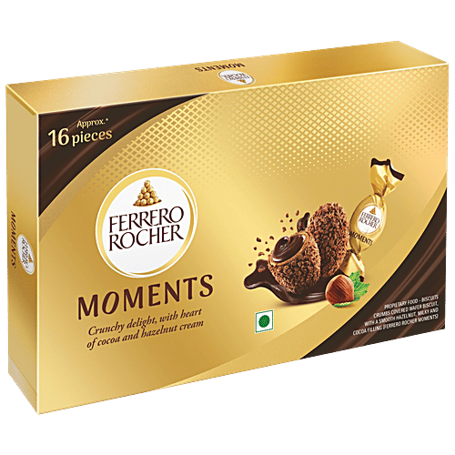 Ferrero Rocher Moments, 92.8 g  Crunchy Delight With Cocoa & Hazelnut Cream