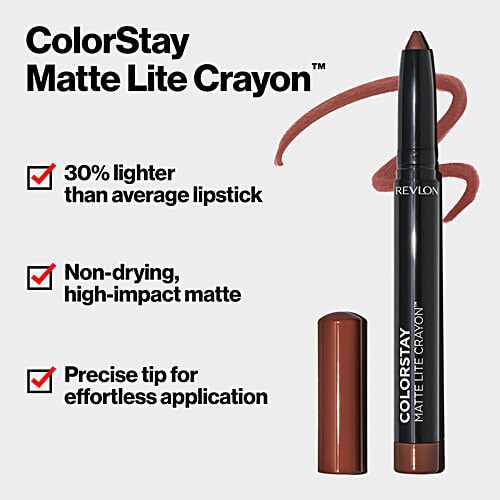 Revlon ColorStay Matte Lite Crayon, 1.4 g Souffle All Day Smudge-proof, flake-proof and water-resistant