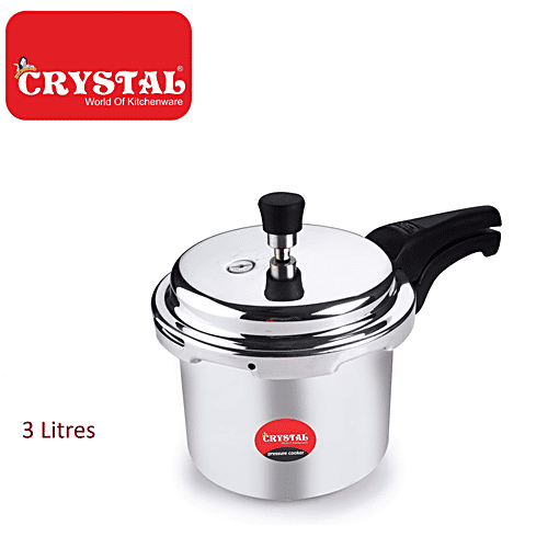 Crystal Kitchen Combi Cookware Set - Cooker, Kadai, FryPan, Tawa & Stainless Steel Lid, 5 pcs