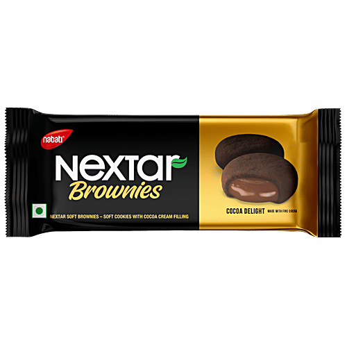 Nabati Nextar Brownies - Soft Cookies With Cocoa Cream Filling, 34 g  