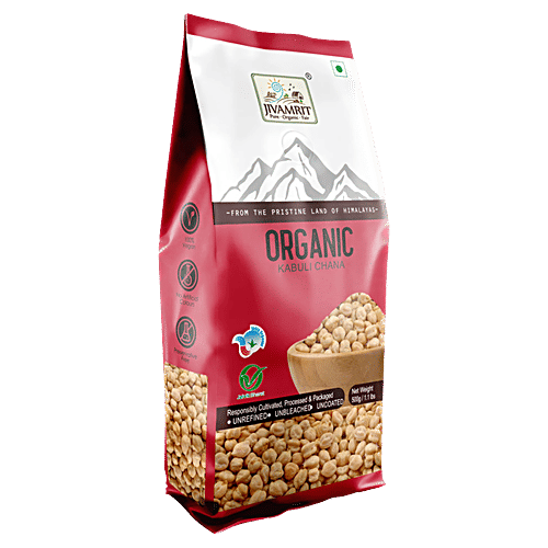 Jivamrit Organic Kabuli Chana, 500 g  