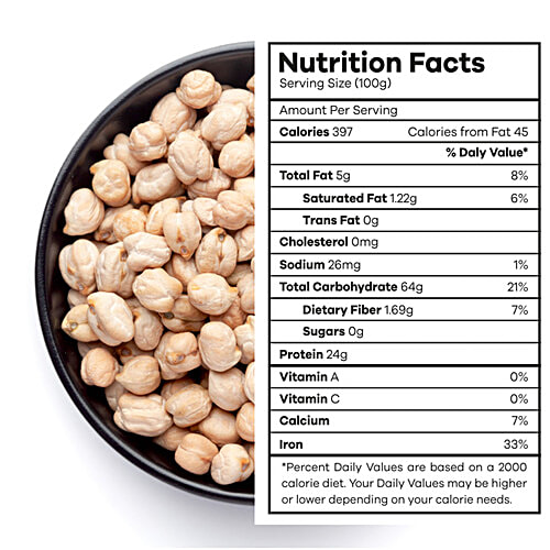 Jivamrit Organic Kabuli Chana, 500 g  