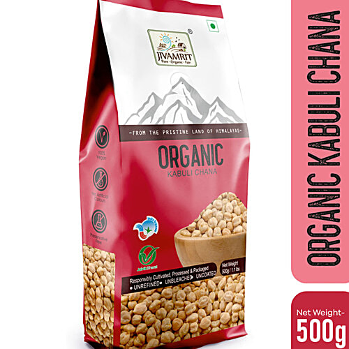 Jivamrit Organic Kabuli Chana, 500 g  