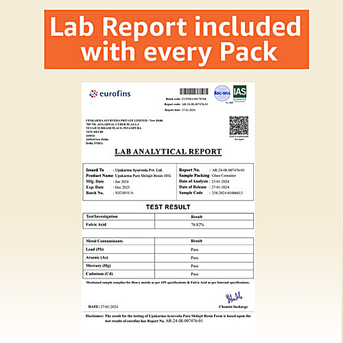 Upakarma Ayurveda Original & Pure Shilajit/Shilajeet Resin Form With Safed Musli For Men and Women, 20 g  Boost Performance, Power, Stamina, Endurance, Strength, And Overall Wellbeing, Ayurvedic