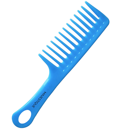 Buy MAJESTIQUE Wide Tooth Comb With Handle For Curly & Long Hair