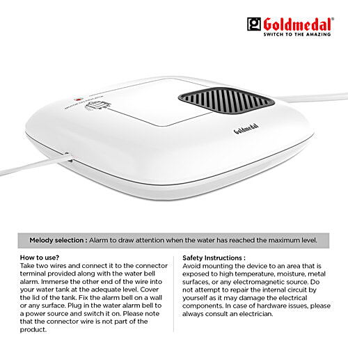 Goldmedal Electronic Water Alarm Bell, 1 pc  