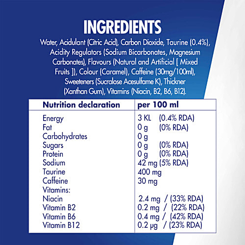 Red Bull Sugar Free Energy Drink, 250 ml (Pack of 4) 