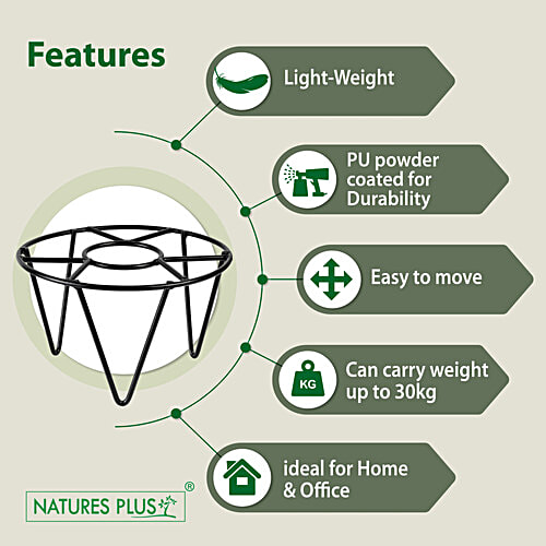 Natures Plus Metal Planter Stand Single Pot - Round, 1 pc  