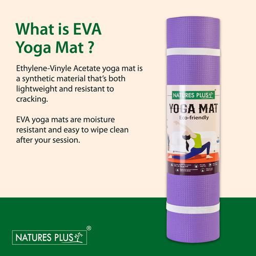 NATURES PLUS Yoga Mat 6 Mm - Purple, EVA Material, 1 pc