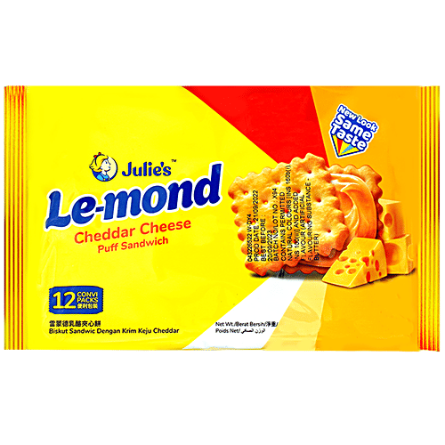 Buy Julie's LeMond Cheddar Cheese Puff Sandwich Biscuit Online at Best