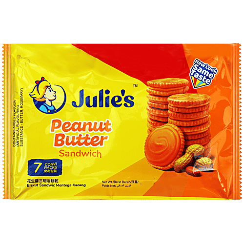 Buy Julie's Peanut Butter Sandwich Biscuit Online at Best Price of Rs