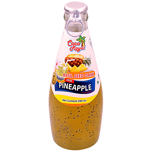 Buy COCO ROYAL Basil Seed Drink With Pineapple Flavour Online at Best