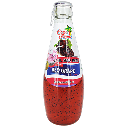 Buy COCO ROYAL Basil Seed Drink With Red Grape Flavour Online at Best