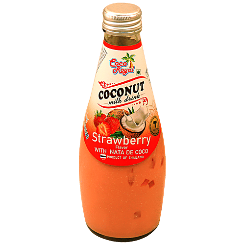 Buy COCO ROYAL Coconut Milk Drink With Nata De Coco, Strawberry Flavour Online at Best Price