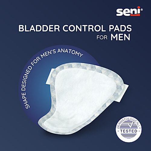 Seni Man Bladder Control Normal Pads - Level 3, Dermatologically Tested, 15 pcs  Urinary Incontinence Pads, Air Breathable, Odour Stop, Extra Dry System