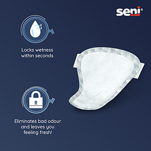 Seni Man Bladder Control Normal Pads - Level 3, Dermatologically Tested, 15 pcs  Urinary Incontinence Pads, Air Breathable, Odour Stop, Extra Dry System