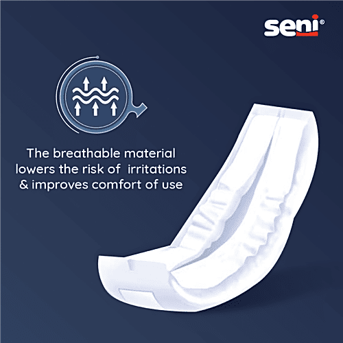 Seni Man Bladder Control Normal Pads - Level 5, Dermatologically Tested, 15 pcs Urinary Incontinence Pads, Air Breathable, Odour Stop, Extra Dry System