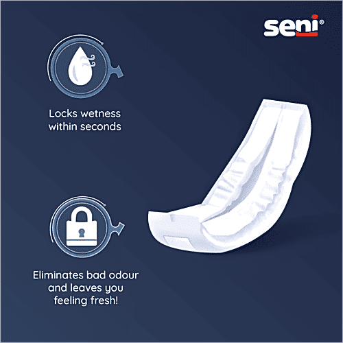 Seni Man Bladder Control Normal Pads - Level 5, Dermatologically Tested, 15 pcs Urinary Incontinence Pads, Air Breathable, Odour Stop, Extra Dry System