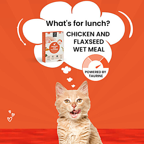 Goofy Tails Wet Cat Food - Chicken & Flaxseed, 350 g Packed With Omega-3 & Antioxidants, No Preservatives, No Gluten, No Grain
