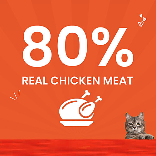 Goofy Tails Wet Cat Food - Chicken & Flaxseed, 350 g Packed With Omega-3 & Antioxidants, No Preservatives, No Gluten, No Grain