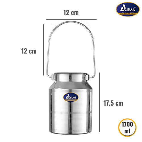 Airan Stainless Steel Plus Akhand Barni, 2 L  