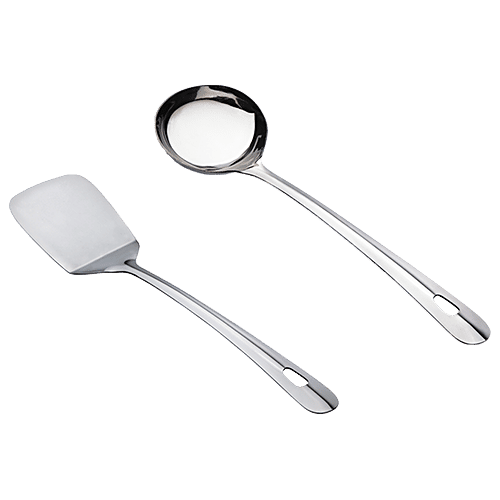 Buy Petals Stainless Steel Ladle & Turner Spatula Combo Online at Best Price of Rs 199 bigbasket