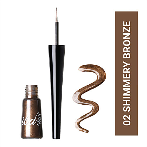 Iba Eye Talk Liquid Eyeliner - 18 Hr Waterproof, Smudge-Proof, 3.5 ml 02 Shimmery Bronze 