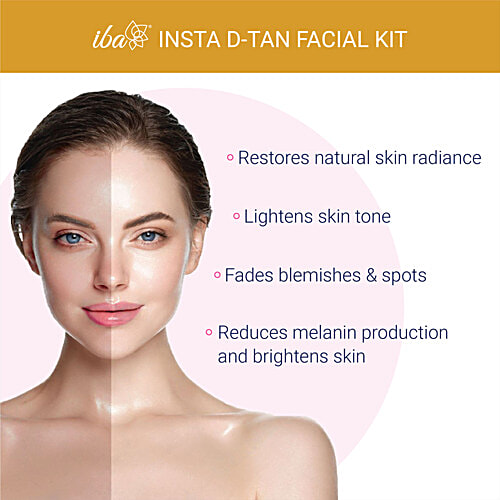 Iba Insta D-Tan Facial Kit - 6 Steps, Single Use Kit, 60 g  