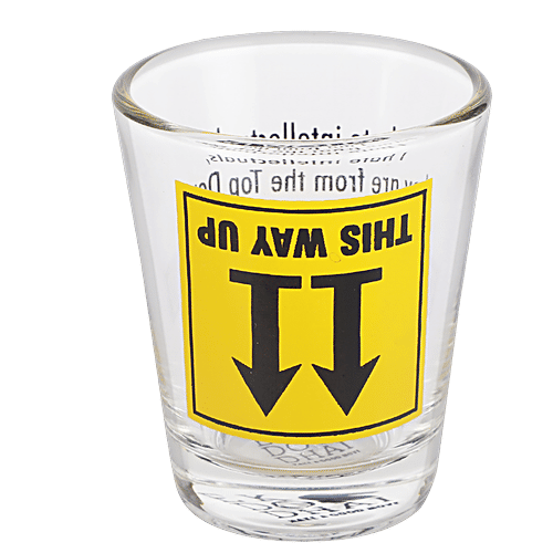 Ek Do Dhai Bottoms Up Shot Glass, 60 ml (Set of 2)