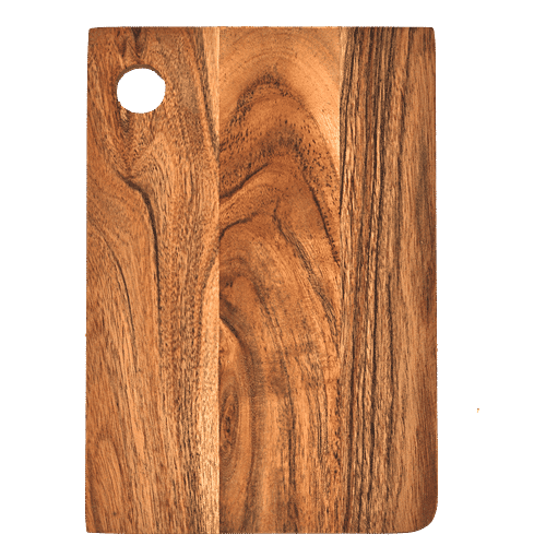 OGGN Acacia Wood Rect Chopping Board With Corner Inner Hole 30.48 cm x 20.32 cm, 1 Pc  