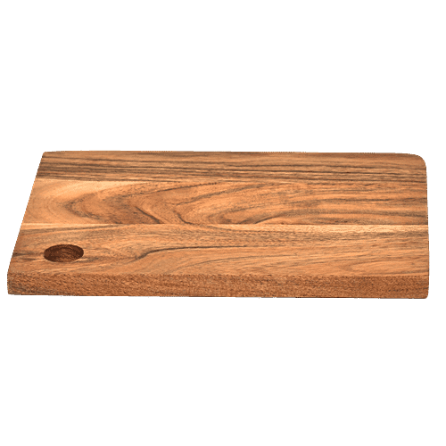 OGGN Acacia Wood Rect Chopping Board With Corner Inner Hole 30.48 cm x 20.32 cm, 1 Pc  