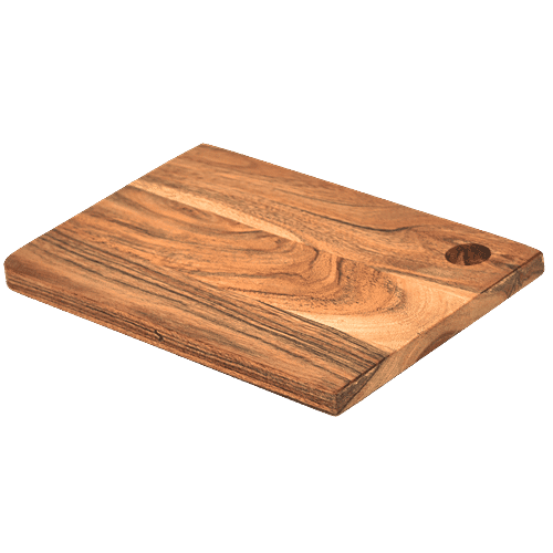 OGGN Acacia Wood Rect Chopping Board With Corner Inner Hole 30.48 cm x 20.32 cm, 1 Pc  