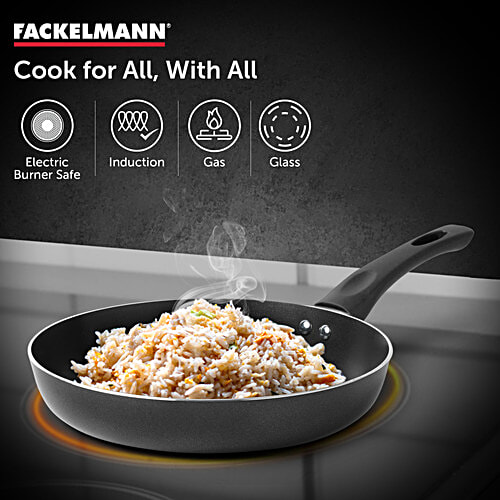 Fackelmann Quartz Nonstick Fry Pan 24 Cm - Greblon German Technology, Non-Toxic PFOA & BPA-Free, 1.7 L  Induction Base - All Stoves, Anti-scratch, Cool Handle, Even Heating, Frying Pan, Egg Pan, Fish Fry Pan