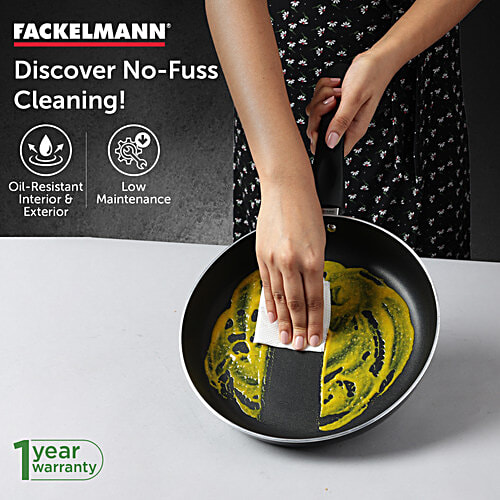 Fackelmann Quartz Nonstick Fry Pan 24 Cm - Greblon German Technology, Non-Toxic PFOA & BPA-Free, 1.7 L  Induction Base - All Stoves, Anti-scratch, Cool Handle, Even Heating, Frying Pan, Egg Pan, Fish Fry Pan